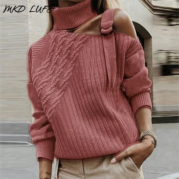 

Autumn Knitted Women Casual Turtleneck Sweaters Long Sleeve Winter Pullover Tops Ladies Fashion Sweaters Streetwear