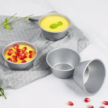 

Simple Circular Carbon Steel Nonstick Pudding Cups Muffin Cake Pudding Cup Tart Quiche Integrally Formed