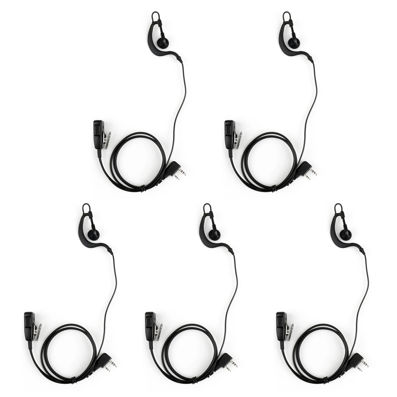 Artudatech G-Форма Ушные крючки гарнитура, функция PTT MIC 2Pin для Kenwood TK-208 TK-220 TK-240 TK-250 TK-260 для Baofeng BF-777S