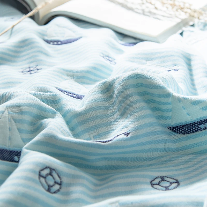 2024 Newborn Baby Blanket 100% Muslin Cotton 6 Layers Soft Thick Newborn Swaddling Baby Swaddle Bedding Receiving Blankets