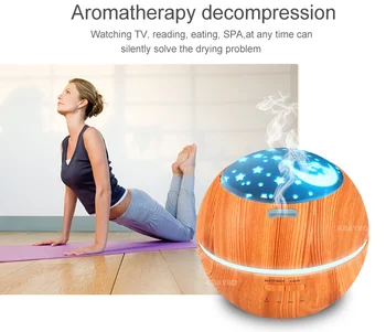 

150ml light wood LED Ultrasonic Air Humidifier Mist Maker Fogger Electric Aroma Diffuser Essential Oil Aromathe Hot humidifier