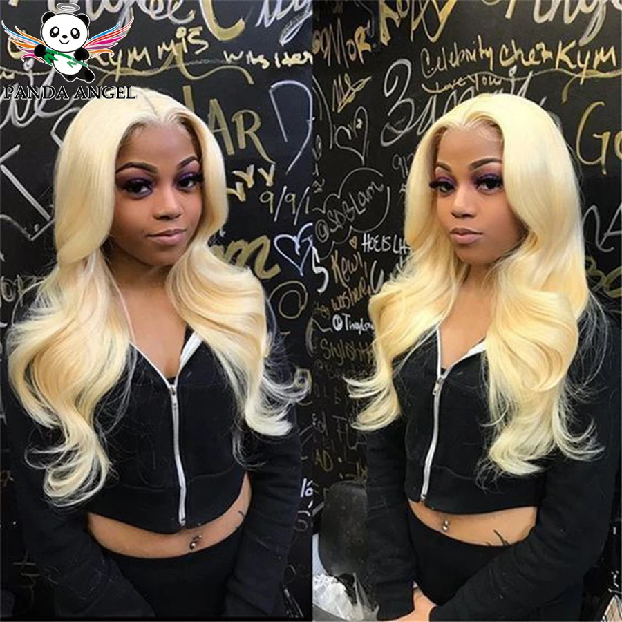 Panda#613 Blonde Bundles With Closure Brazilian Body Wave 3 Bundles With Lace Closure Blonde Human Hair Extension Remy 8-28Inch
