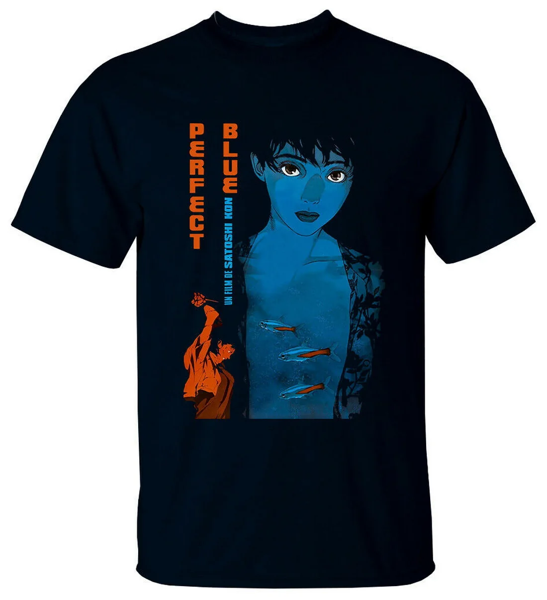 Футболка с рисунком из аниме Perfect Blue V2 Satoshi Kon MOVIE 1997 (черная) все размеры S-5XL