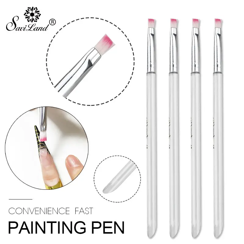 

SAVILAND 1Pcs Painting Brush UV Gel Nail Polish Painting Drawing Pen Brushes Manicure Nail Art Brush Tools