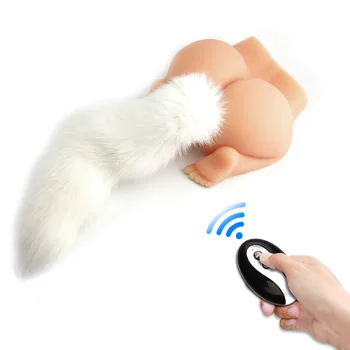 Anal Plug Fox Tail For Adults Cosplay Remote Control Butt Plug Sex Toys Erotic Games For Couples 2