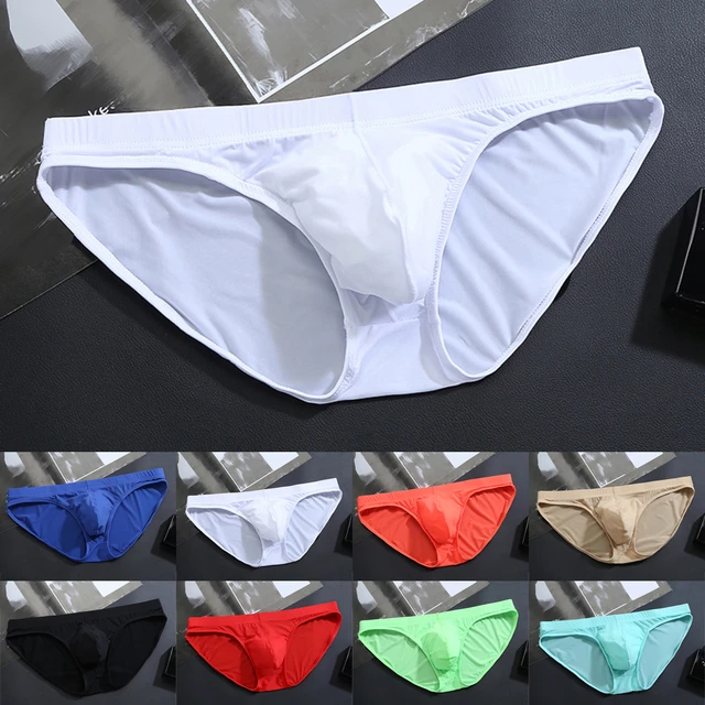 Ice Silk Sexy Underwear Men Briefs Seamless Breathable Panties Men