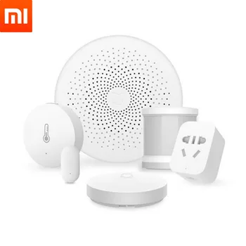 

Original Xiaomi Smart Home Kit Gateway Version 2 Door Window Sensor Human Body Wireless Switch Humidity Zigbee Socket MI APP