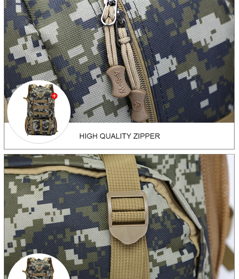 Camouflage Outdoor Military Backpack Men Sport Molle Army Tactical Bag Tourist Oxford Waterproof Hiking Camping Travel Backpacks