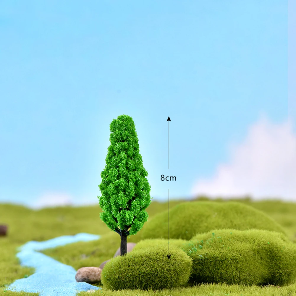 2pcs Dollhouse Garden Micro Landscape Mini Bush Trees Green Sand table model Toy