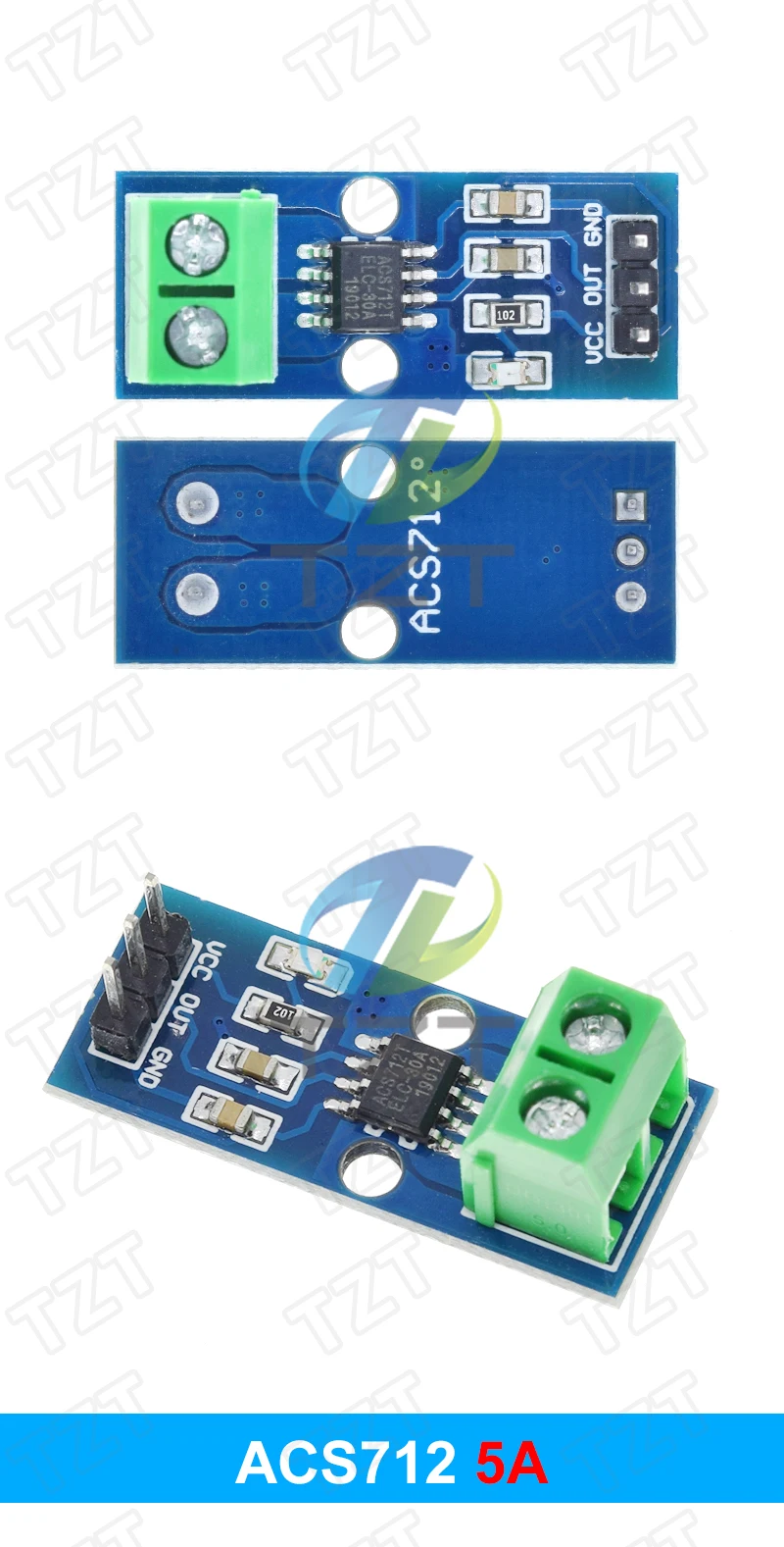 TZT 1/3PCS Heißer Verkauf ACS712 5A 20A 30A Range Hall strom erkennung modul ACS712 modul für arduino 5A 20A 30A – Detail 5