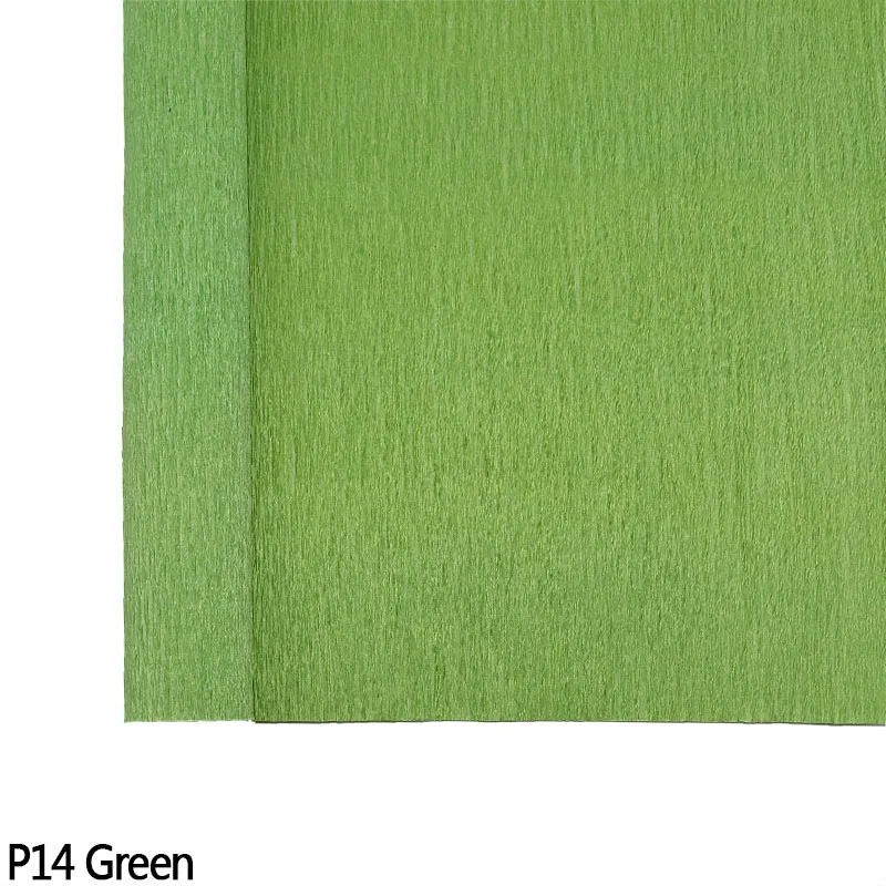 P14 Green 50*250 см цветной рулон гофрированной бумаги оригами Crinkled креп бумага ремесло самодельные цветы Декор подарочная оберточная бумага для дома вечерние поставки 75 - Цвет: P14 Green