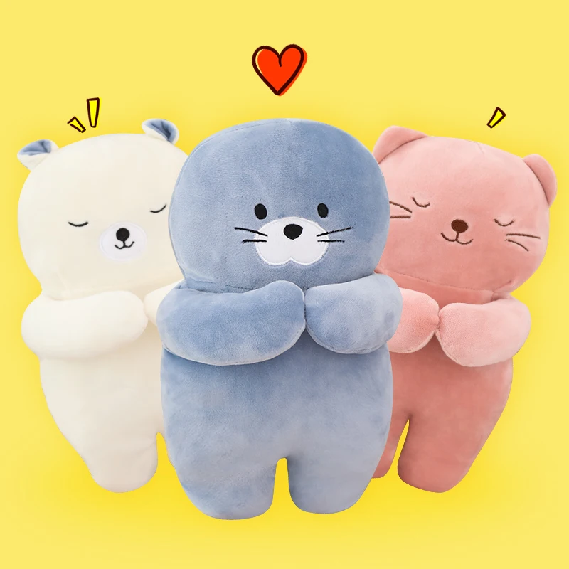 14/28/60cm High Quality Sea lion&White bear&Cat Stuffed Soft Plush Toy for Child Girls Lover Birthday Valentine's Gifts