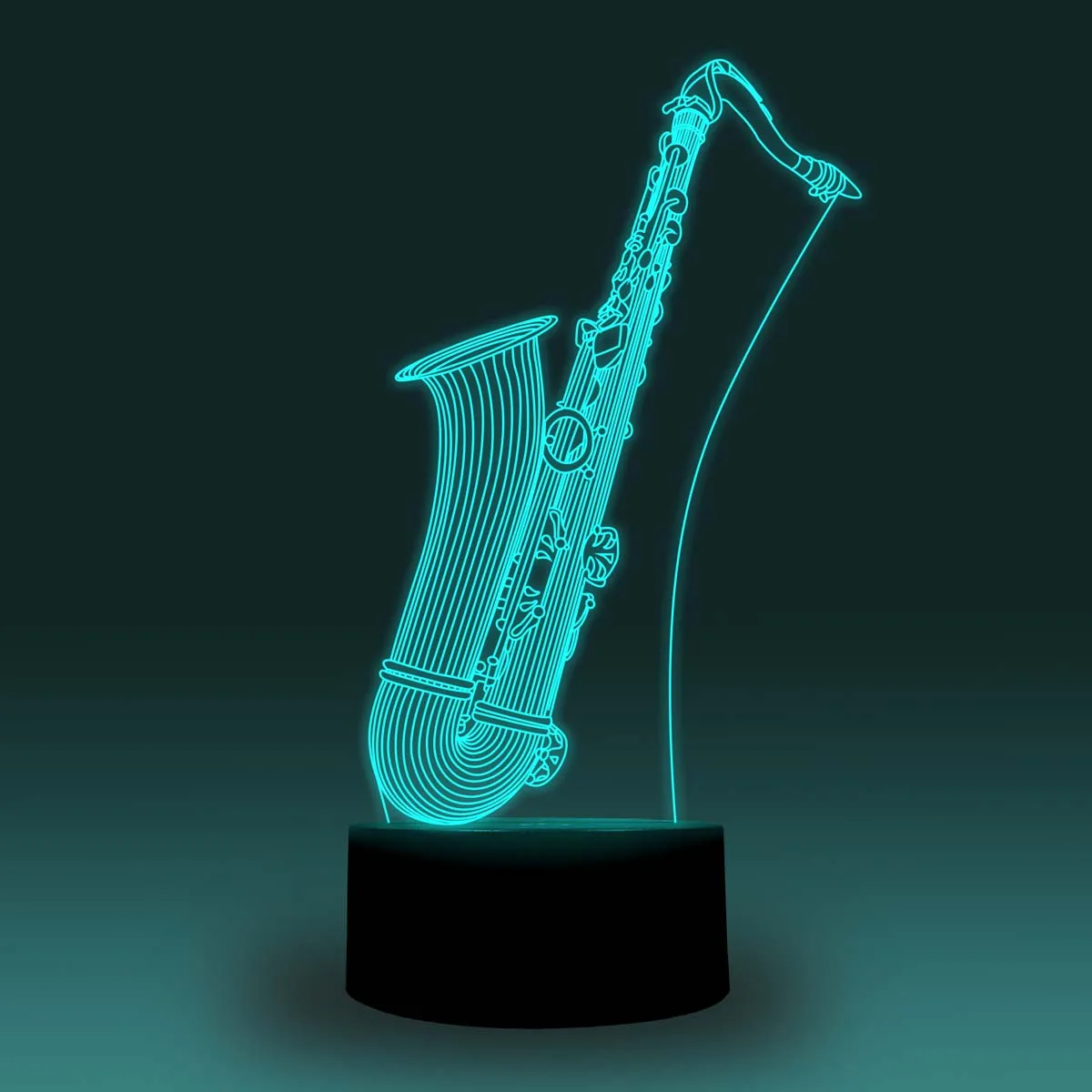 NiteApps 3D Sax ночник настольная лампа Иллюзия украшение лампа подарок на день рождения приложение/сенсорное управление