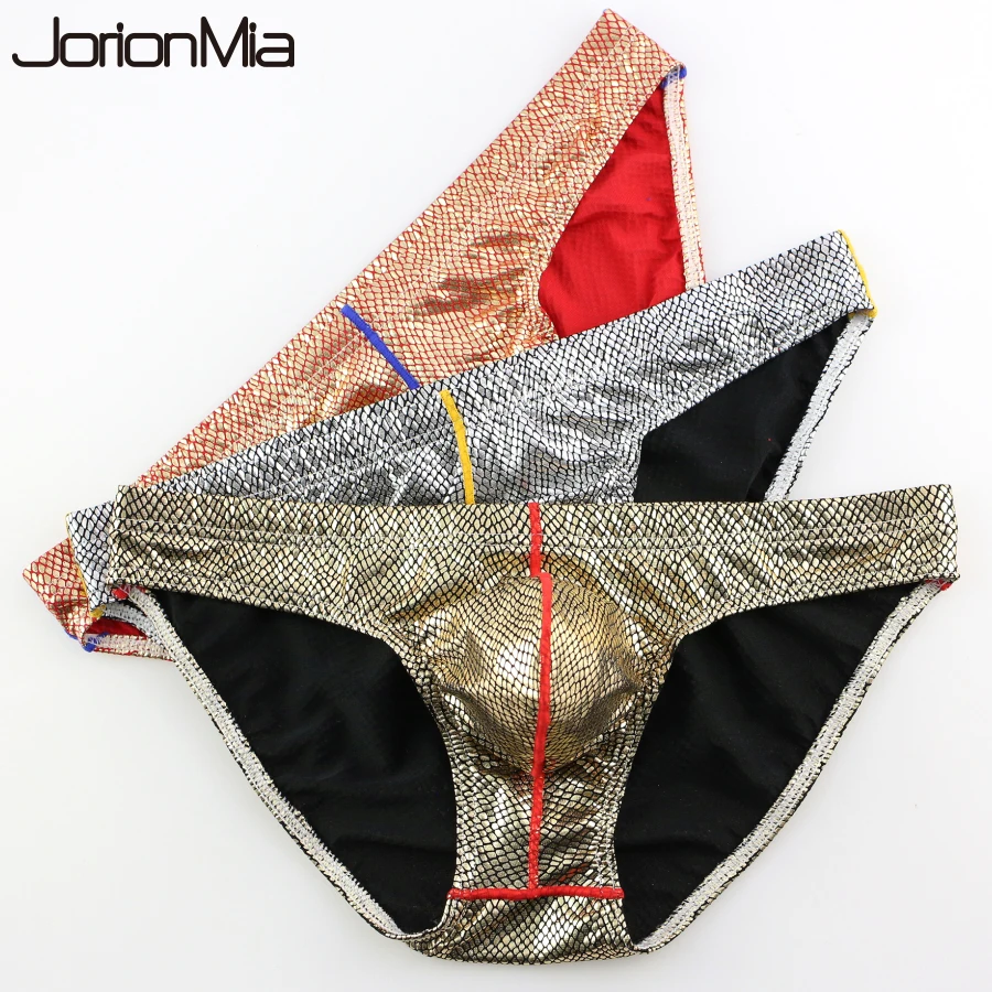 2pcs/Lot Sexy Men Briefs Underwear Mens Snake Skin Underpants Man
