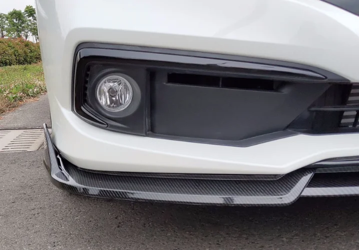 Для Honda civic передний бампер спойлер для губ PP и углеродного волокна Материал автомобиля resr крыло спойлер для губ праймер цвет - Цвет: carbon fibre