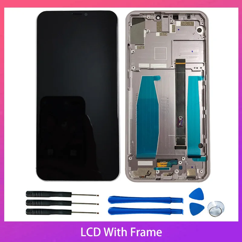 sliver With Frame 6," для Asus Zenfone 5z ZS620KL ЖК-дисплей Дисплей 10-сенсорный экран с рамкой Digitizer Замена для Zenfone 5Z ZS620KL X00Q ЖК-дисплей - Цвет: sliver With Frame