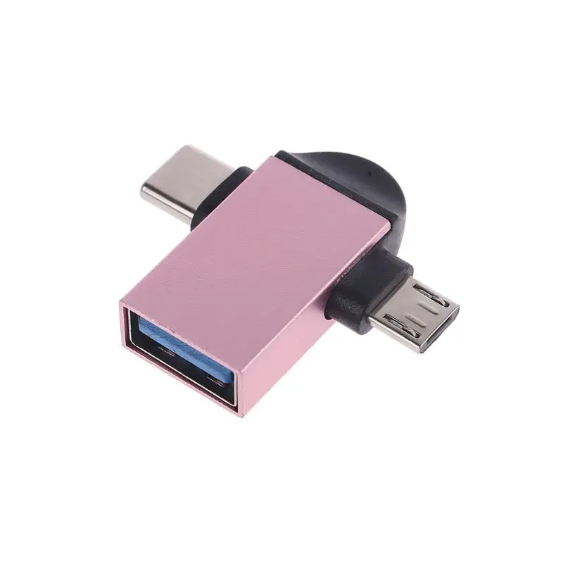 2 в 1 USB 3,0 Micro usb type C OTG адаптер type C конвертер для Xiaomi samsung USB адаптер Android смартфонов