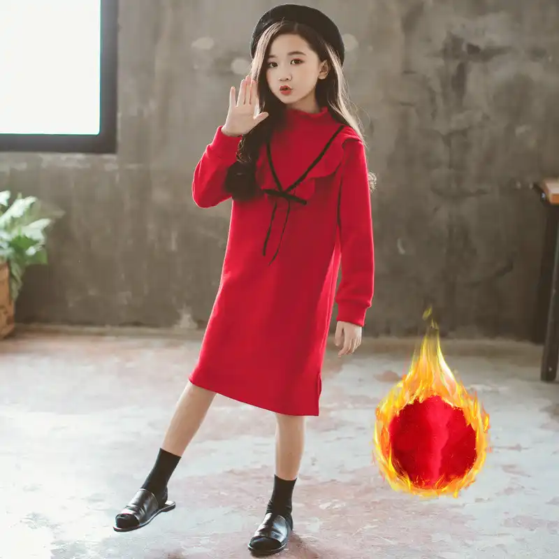 2020 New Winter Cotton Dress Kids 