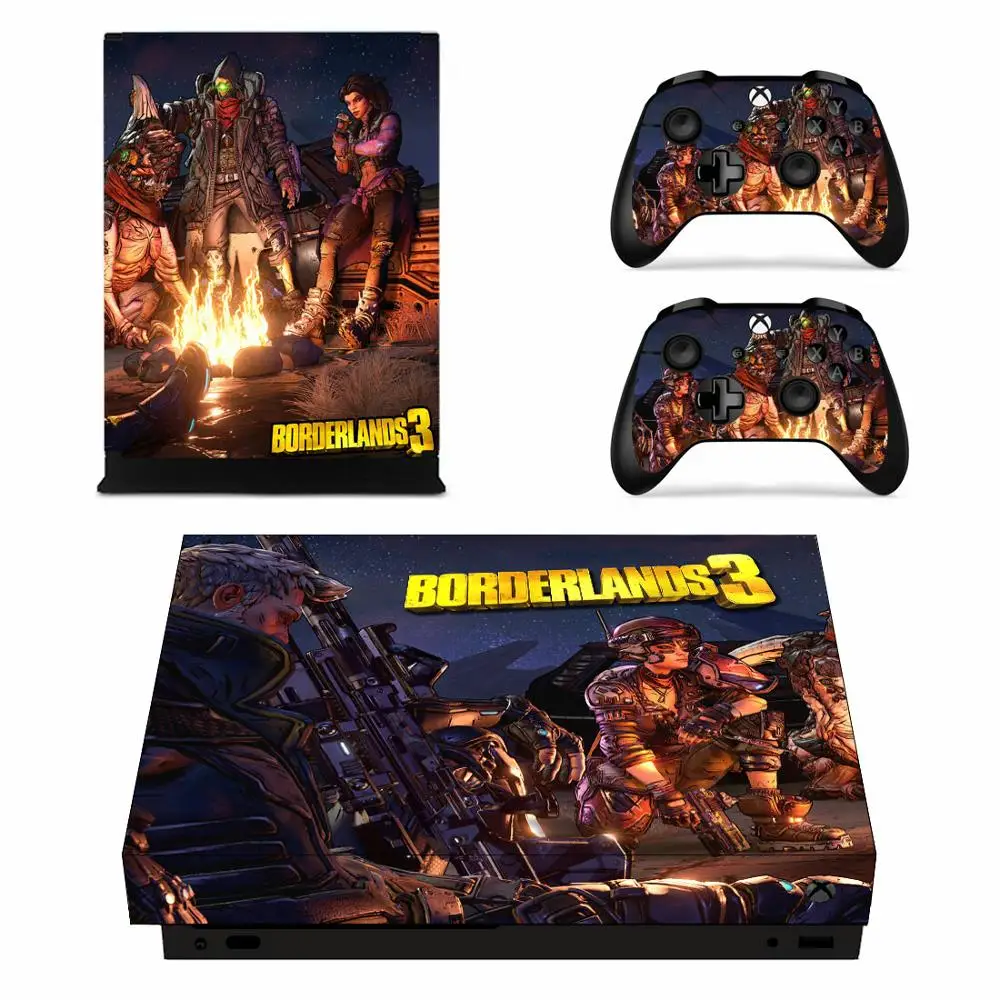 Игра Borderlands 3 кожи Стикеры наклейка для Xbox One X консоли и 2 контроллеры для Xbox One X кожи Стикеры винил
