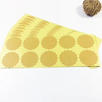 

100 Pcs/lot 40mm Diameter Blank White Cowhide Self-adhesive DIY Sealing Sticker Funny Note Baking Decoration Kraft Label