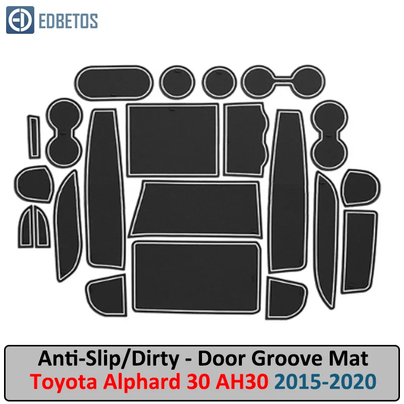 

Door Groove Mat For TOYOTA Alphard 30 AH30 2015 2016 2017 2018 2019 2020 Anti-Slip Mat Gate Slot Coaster Anti-Dirty Mat