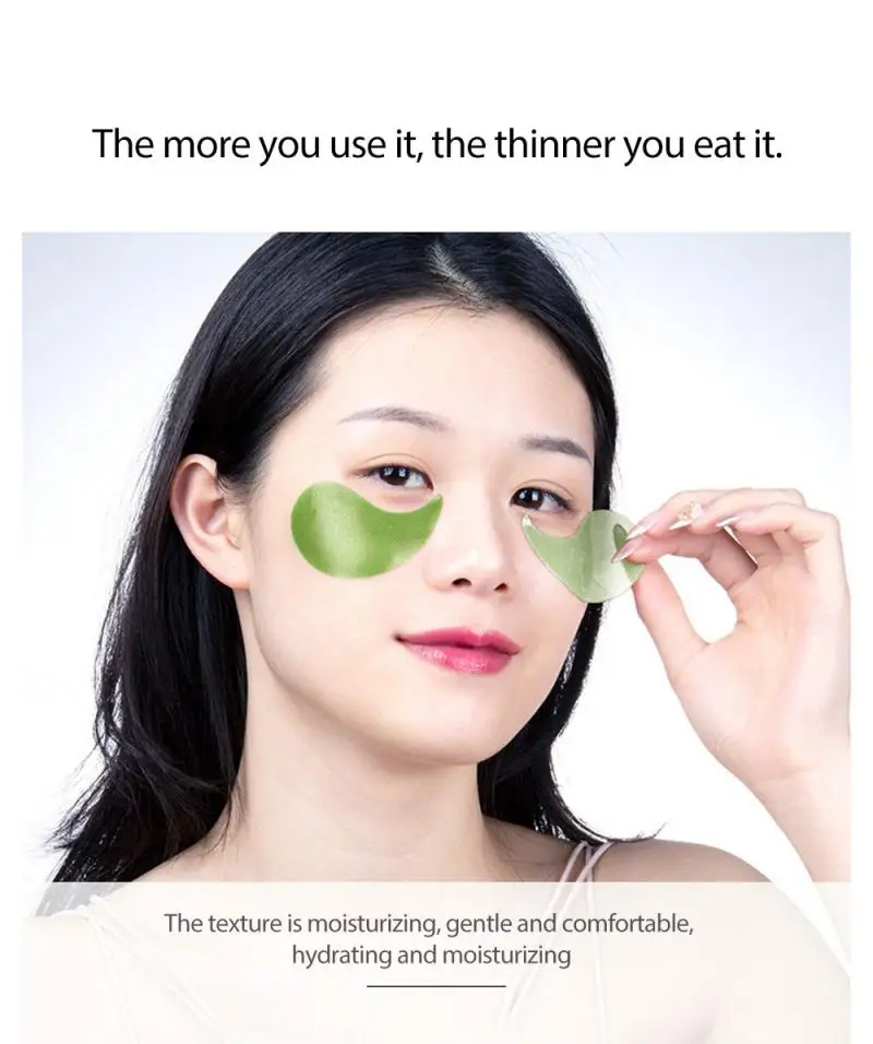 60pcs/box Avocado Eye Mask Patches Crystal Collagen  Hyaluronic Acid Gel Mask Moisturize Remove Dark Eye Skin Care TSLM1