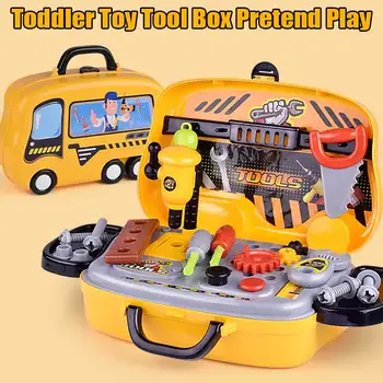 

Children's Drill Toys Baby Screwdriver Toy Kids Learning Educational Game Gifts Screw Kids Puzzles Assembled Boys Tool Toys Box