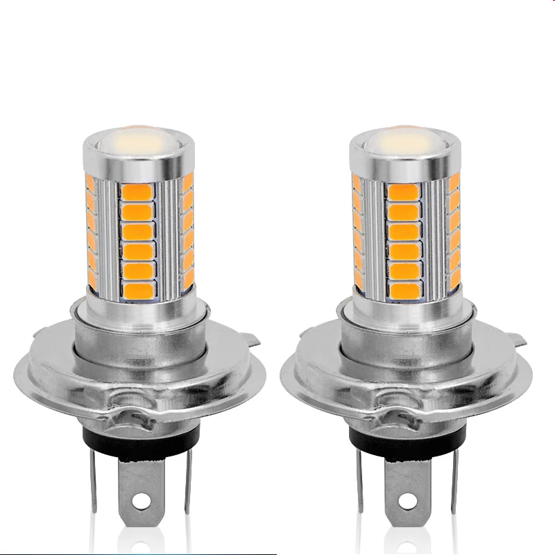 1х H4 супер яркий 5630 SMD 33 светодиодный 12 в автомобильный светодиодный фонарь для электрическая лампочка для авто светодиодный Автомобильный Фонарь 12 В Универсальный 6000 К Поворотная сигнальная лампа