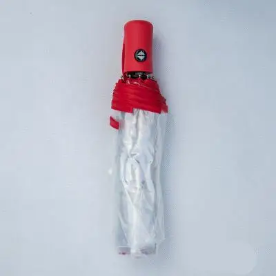 Automatic Umbrella Transparent Paraguas folding Rain Women Men Sun Rain Auto Compact Windproof Style Clear umbrella Princess - Цвет: Красный