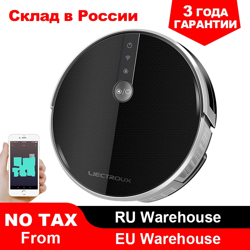 2020 Smartest LIECTROUX Robot Vacuum Cleaner C30B, 3000Pa Suction, Map navigation with Memory,Wifi APP, Big Electric Water tank