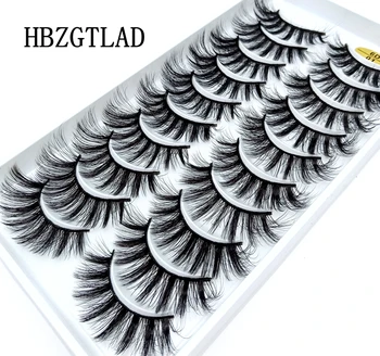 

2019 NEW 10 pairs 100% Real Mink Eyelashes 3D Natural False Eyelashes 3d Mink Lashes Soft Eyelash Extension Makeup Kit Cilios