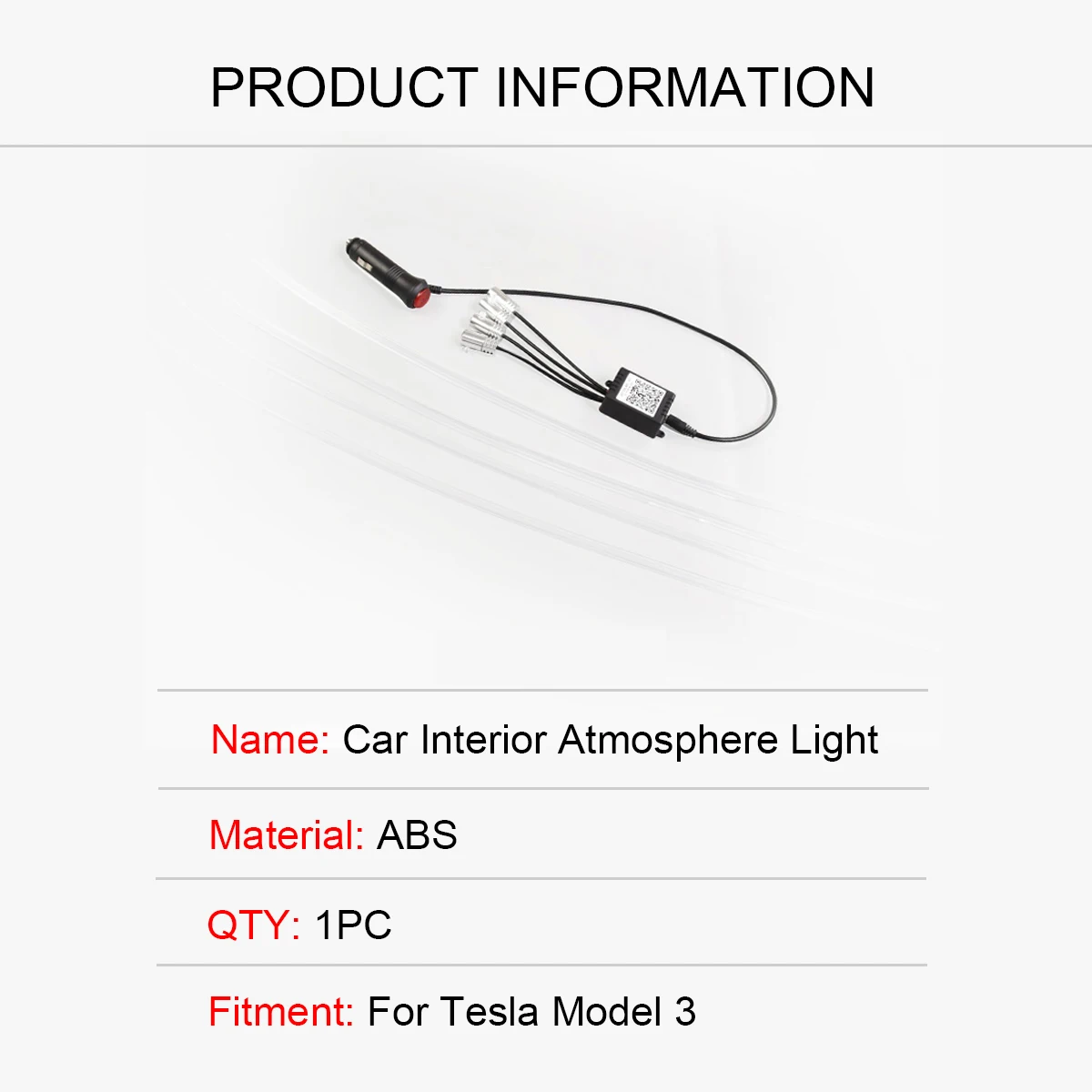  Modification Car Interior Atmosphere Seven Color LED Light Modification In the Control Accessories  - 4000083353821