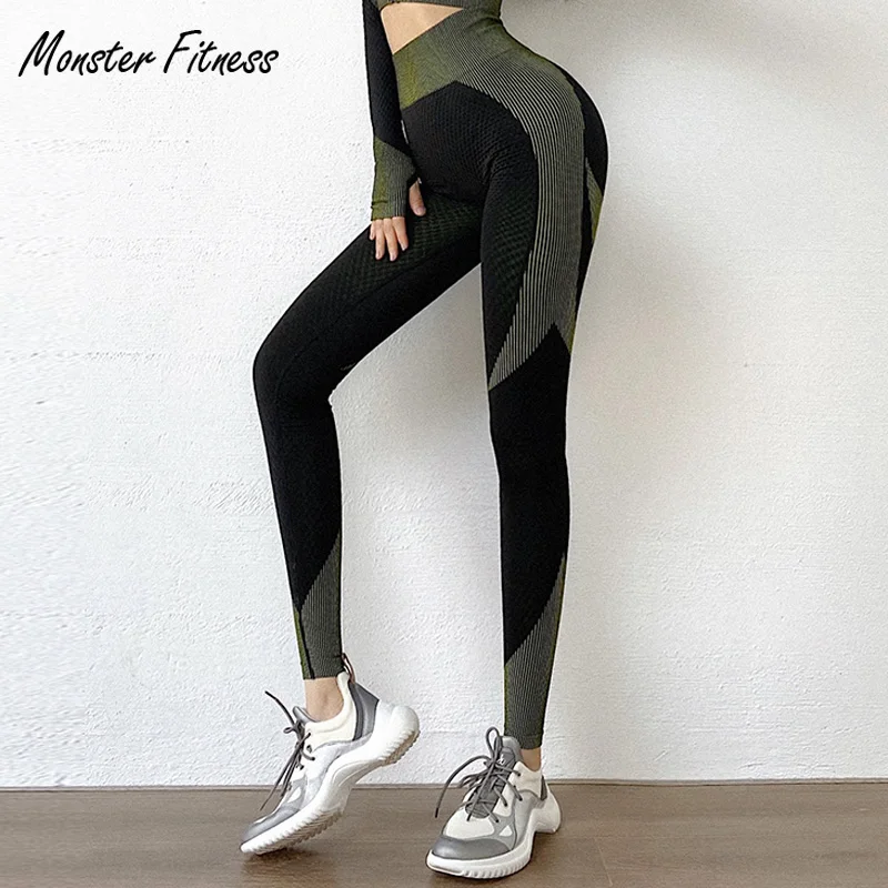 Monster fitness 2020 трико для тренажерного зала штаны йоги с контролем живота спортивные