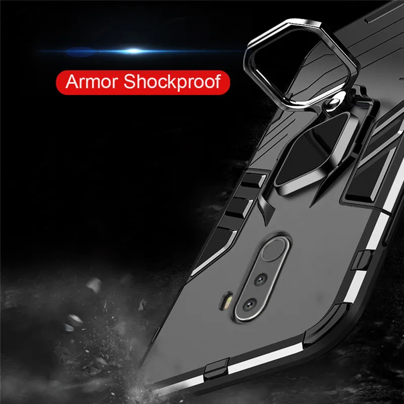 4-in-1 Shockproof Protective Armor Case with Magnetic Ring Holder