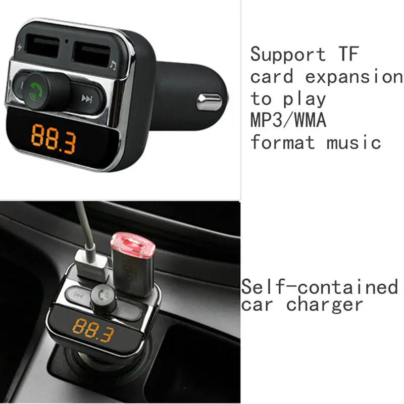 Dragonpad Bt20 fm-передатчик Bluetooth автомобильный беспроводной MP3-плеер FM автомобильный комплект светодиодный модулятор Автомобильный детектор напряжения