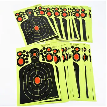 

20PCS Realistic Shooting Targets Splatter Adhesive Target Blossom Man Silhouette Stickers for Hunting Shooting