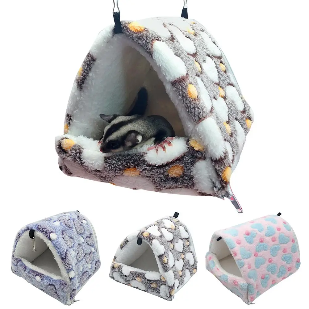 

Hamster Hammock Warm Nest Detachable Sleeping Bag for Chinchillas Rabbit Small Cotton Nest Pet Bed Small Pet Supplies 20E