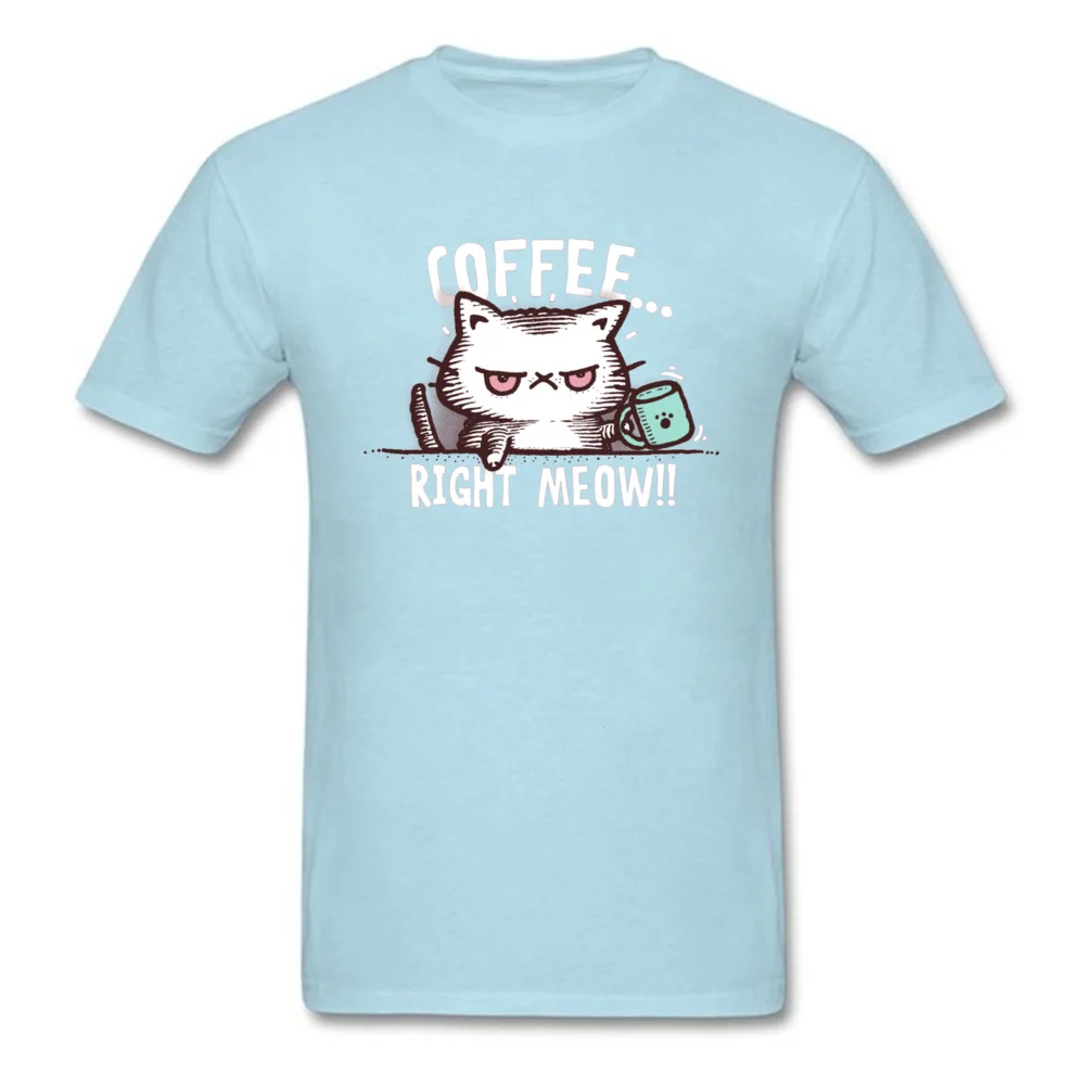 Coffe_right_meow_357 Cotton Fabric Boy Short Sleeve T Shirt 3D Printed Summer/Fall T-shirts Geek Tee Shirts Newest Round Collar Coffe_right_meow_357 light