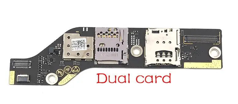 Новинка для lenovo Yoga Tablet 2 1050 1050F Sim Card Reader Держатель гибкий кабель Разъем для sim-карты адаптер зап. Части для соединительной платы - Цвет: Dual Sim Version