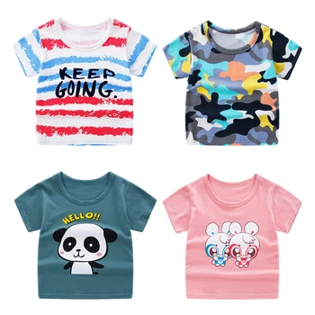 

Summer Children Clothing Boys Cartoon Short Sleeved Thin T-shirt Tee Shirt Enfant Kids Cotton Shirt Girls Fashion Outwear Tops