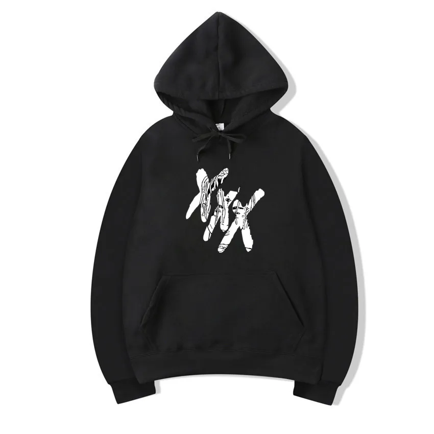 XXXTentacion Толстовка мужская Толстовка Повседневный пуловер уличная Толстовка Sudadera Hombre Harajuku Мужская толстовка в стиле хип-хоп xxxl - Цвет: Black-1