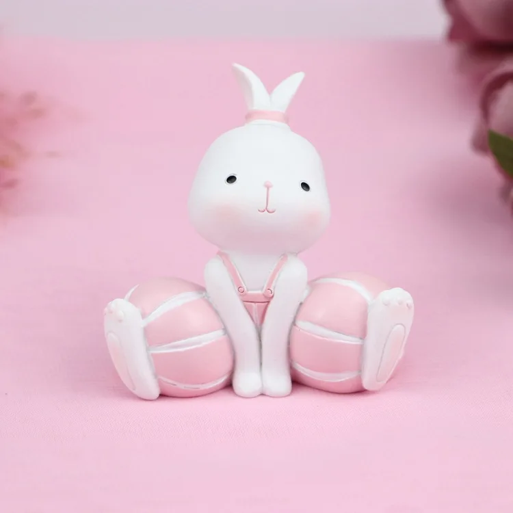 Kawaii с милым кроликом; сказочный сад, миниатюра фигурки моды стол служебный автомобиль аксессуары для украшения дома, рождественский подарок для девочек