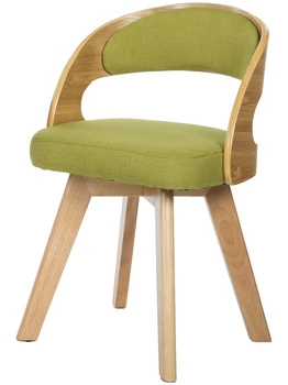 

Generation simple solid wood dining chair balcony fabric back study computer restaurant coffee shop