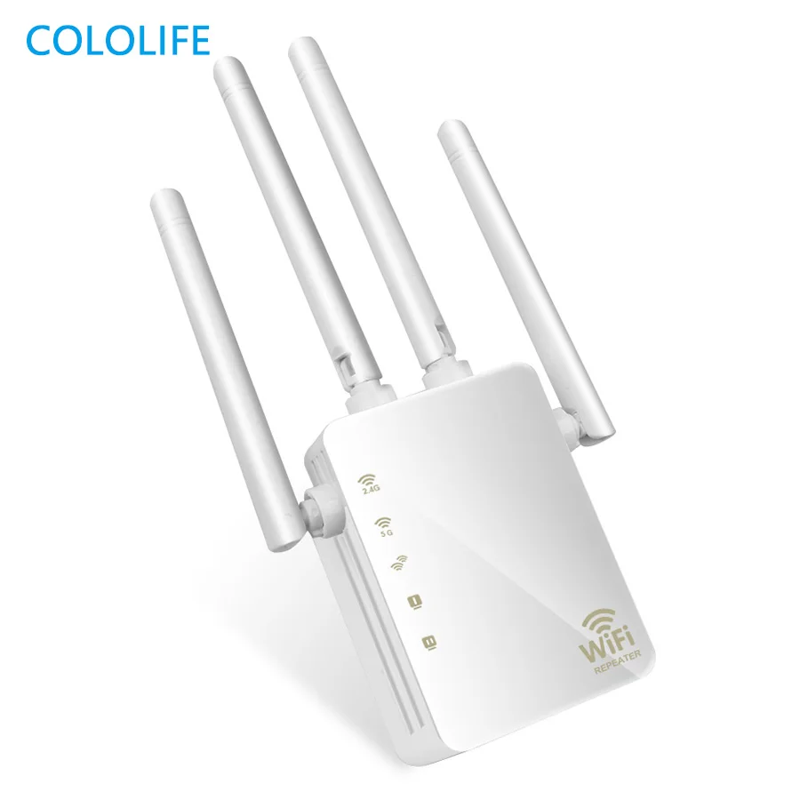 300 Мбит/с двухдиапазонный усилитель сигнала переменного тока 1200G/5G Wifi повторитель