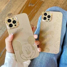 

2021 New Disney Mickey Phone Case Cover for Iphone 13 12 Pro Max 11 8 7 6 S XR PLUS X XS SE 2020 Mini Silicone Full Package