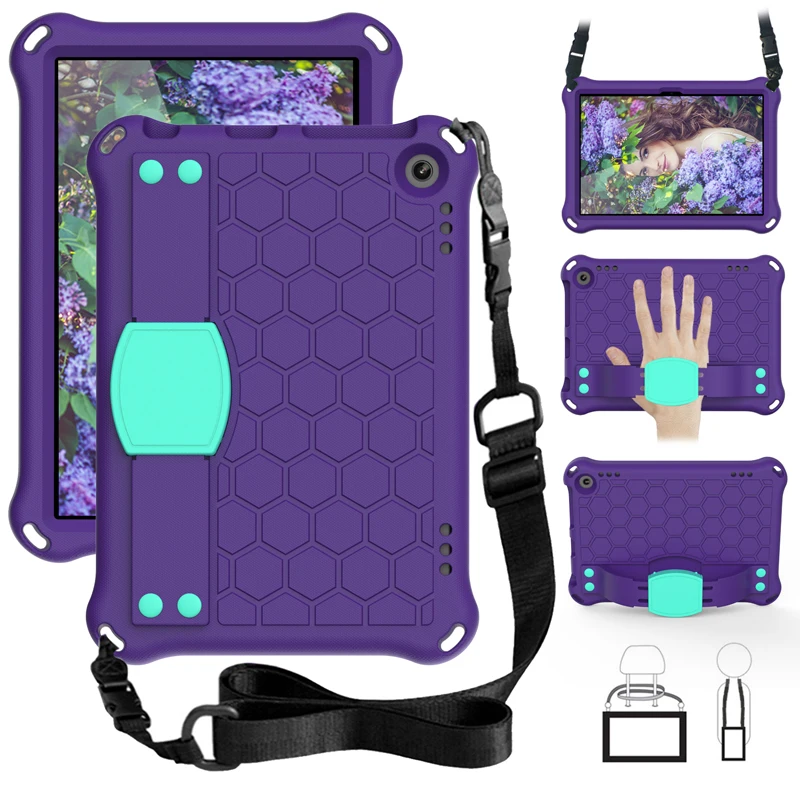 

Safe EVA tablet case For Amazon Fire HD8 Plus 2020 8 inch Shoulder Strap Shockproof Protective cover For Amazon Fire HD8 2020