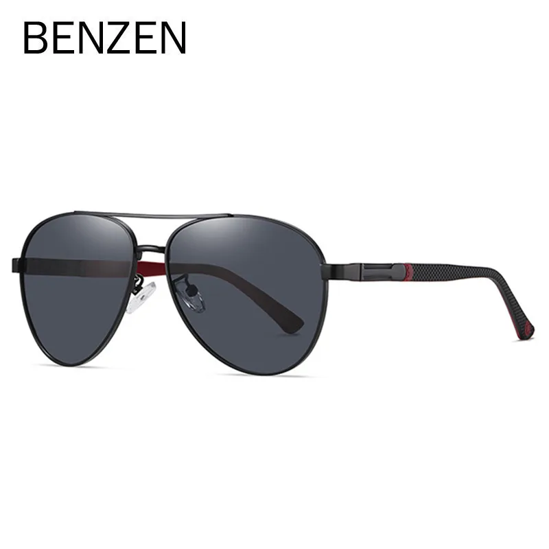 BENZEN Vintage Polarized Men Sunglasses Alloy Classic Aviation Male Sun Glasses Driving Goggles 9572 | Аксессуары для одежды