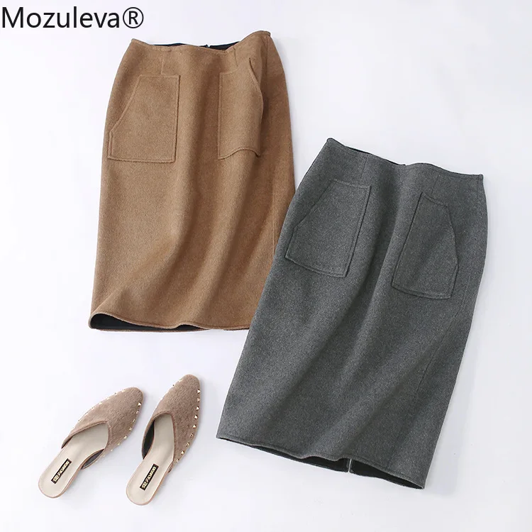 Mozuleva 2020 Autumn and Winter Double-Sided Two-Tone Double-Faced Woolen Goods Skirt Women's 2020 Spring Woolen Overskirt Mozuleva 2020 Autumn and Winter Double-Sided Two-Tone Double-Faced Woolen Goods Skirt Women's 2020 Spring Woolen Overskirt