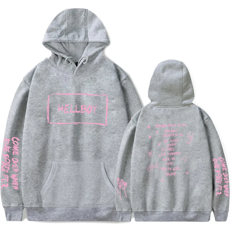 Мужские толстовки, свитшоты Lil Peep, мужские толстовки lil. peep, пуловер с капюшоном и длинным рукавом, джемпер, Осенние повседневные толстовки, мужская толстовка с капюшоном - Цвет: 4-3