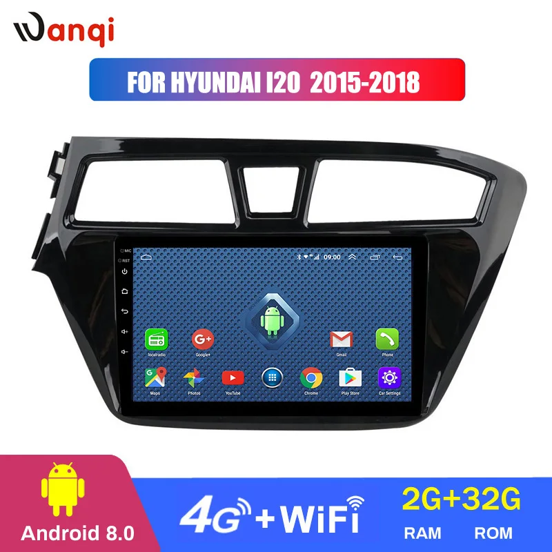 Flash Deal 4G Lte All Netcom 9 inch Android 8.0 CAR gps Navigation Radio For Hyundai i20 2015-2018 Car DVD Player 1